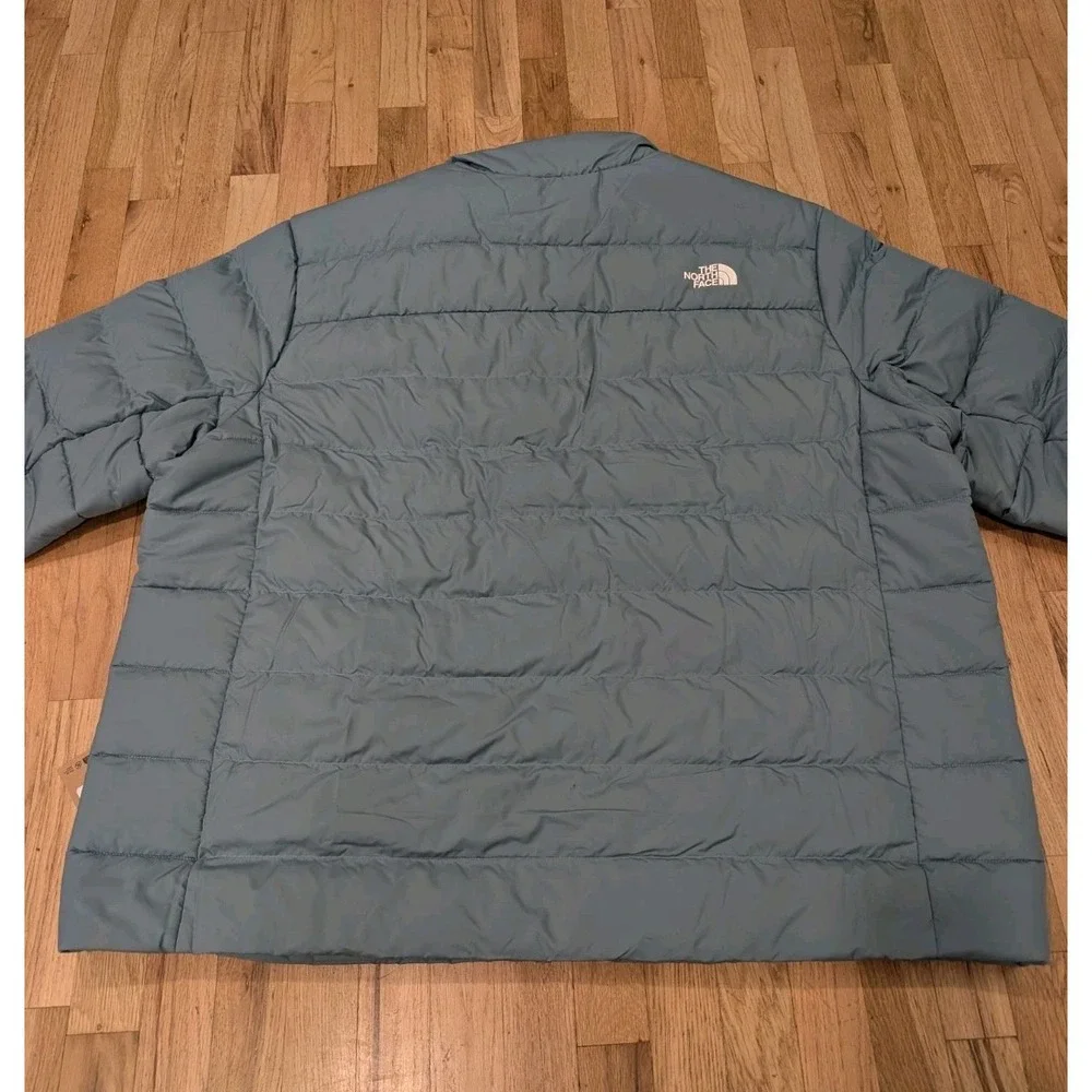 The North Face Jacket Mens Big 4X Aconcagua 3 Puffer Quilted Down Algae Blue